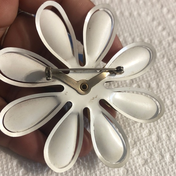 Vintage Blue and Gold Floral Brooch Set - Picture 8 of 12